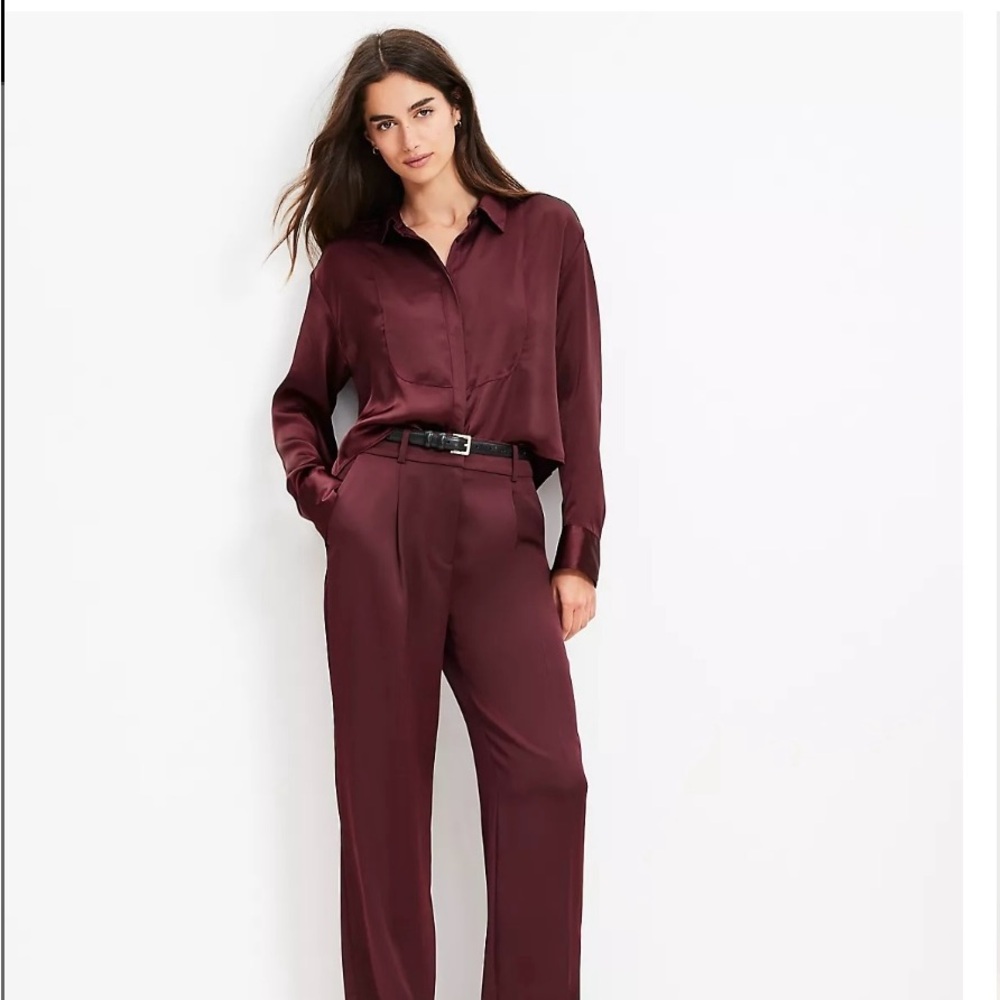 Peyton Burgundy Women's Trousers